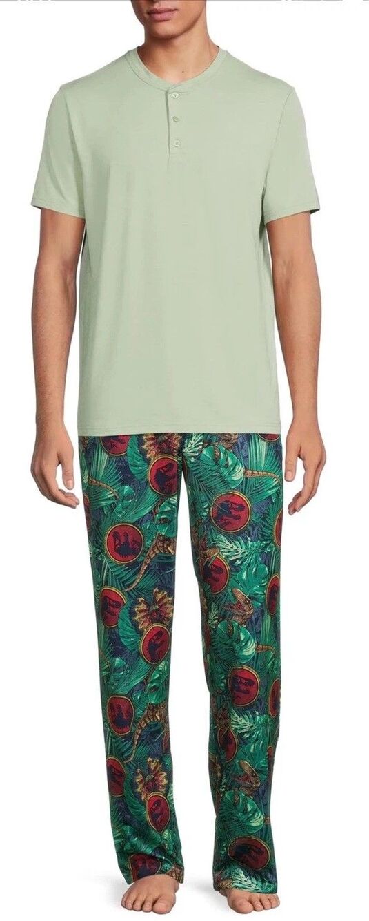 Jurassic Park World Men's Logo Jungle Raptor Sleep Pajama Pants